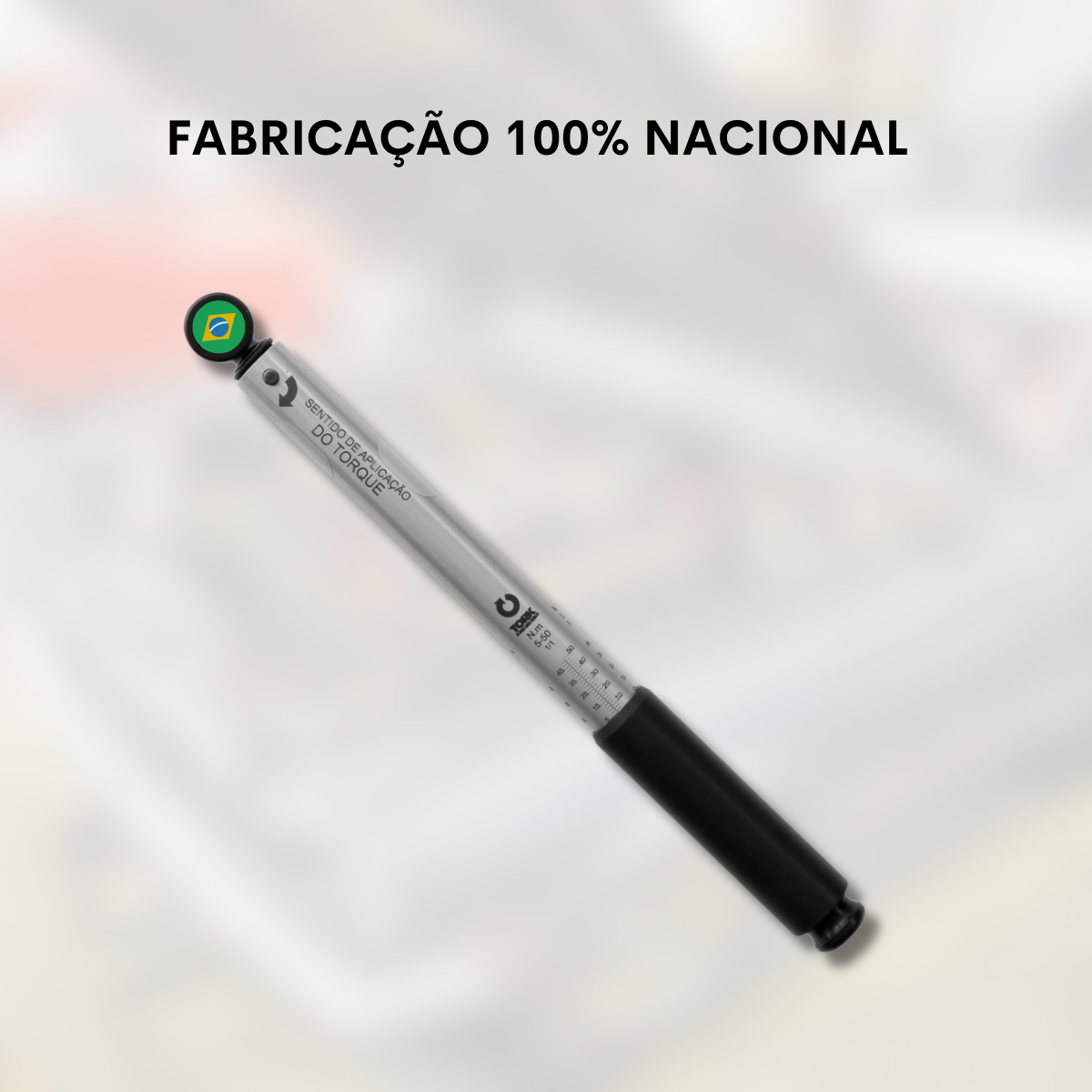 Torquímetro Estalo 10 a 70 N.m cabeça fixa 1/2" com Laudo Rastreado RBC