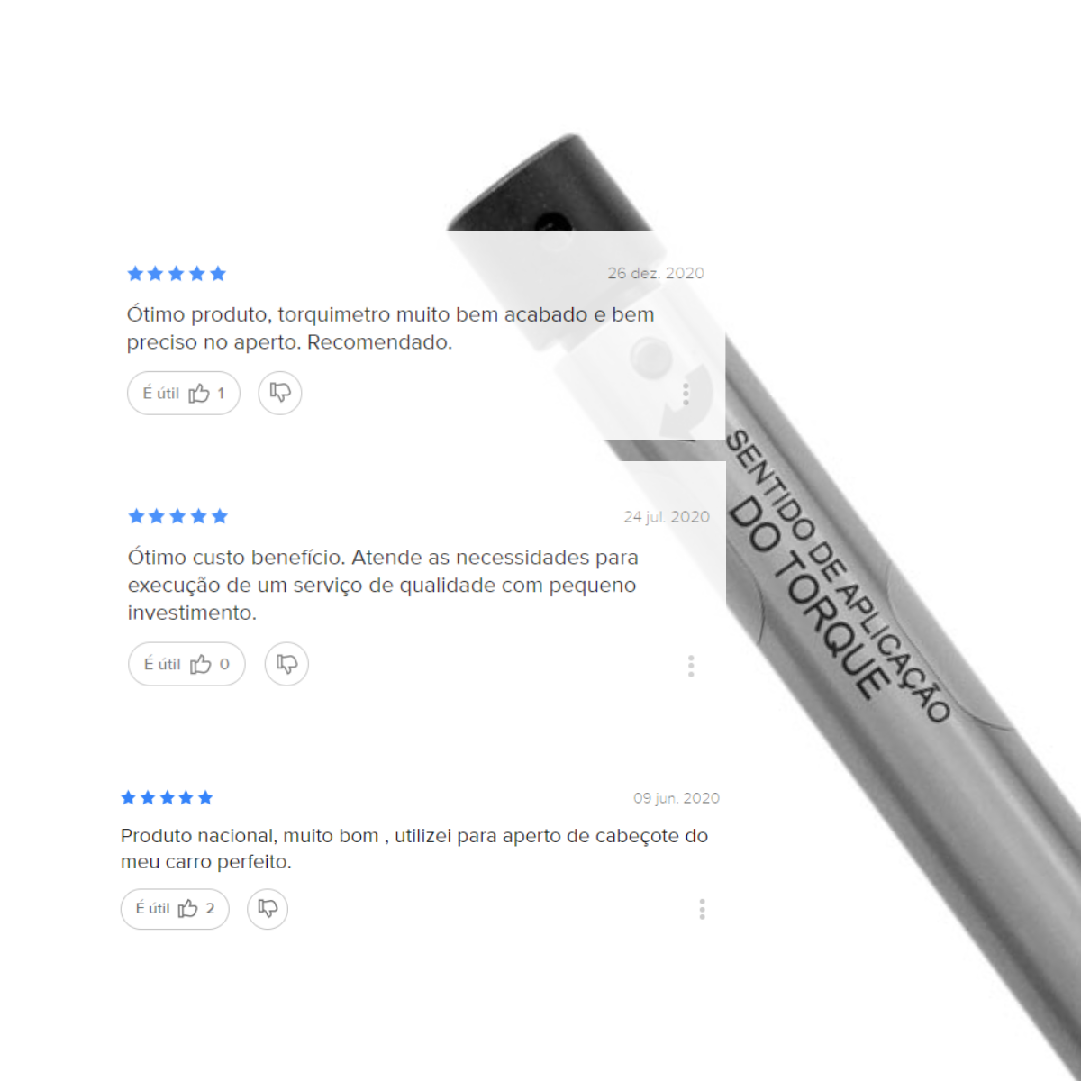 Torquímetro Estalo Intercambiável 10 a 70 N.m 9x12mm com Laudo RBC