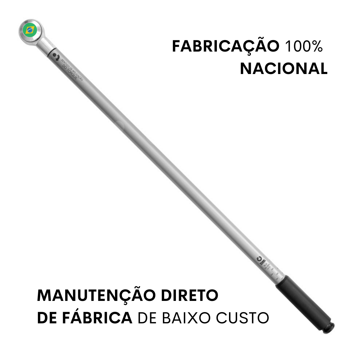 Torquímetro Estalo 50 a 300 N.m 1/2" com Laudo Rastreado RBC