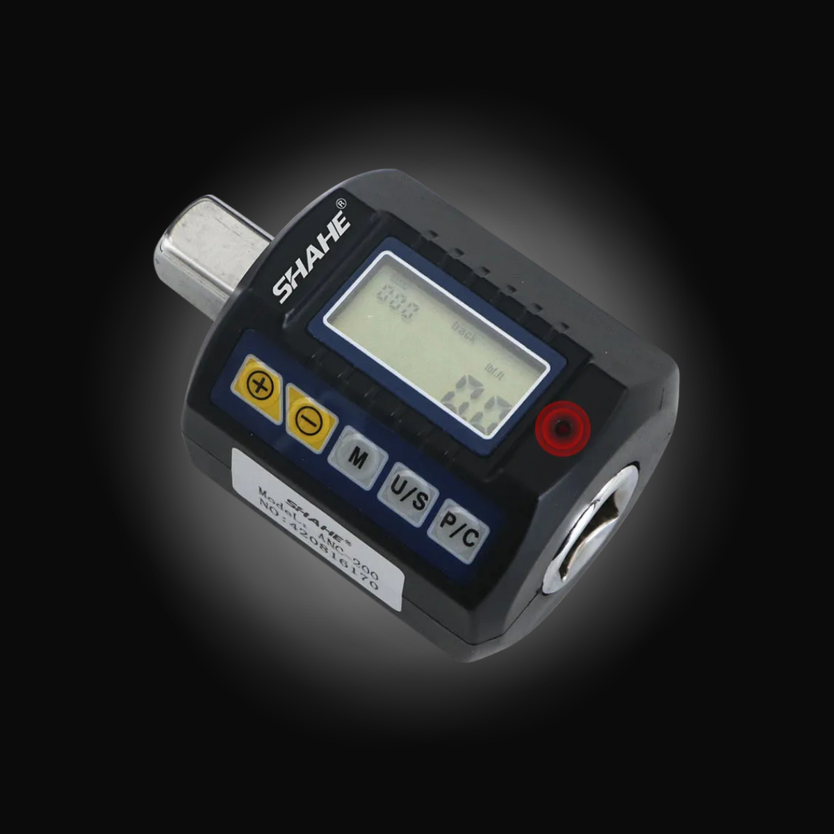 Torquímetro Digital 10 a 340 N.m 1/2" Shahe ANC-340 com adaptadores para 3/8" e 1/4"
