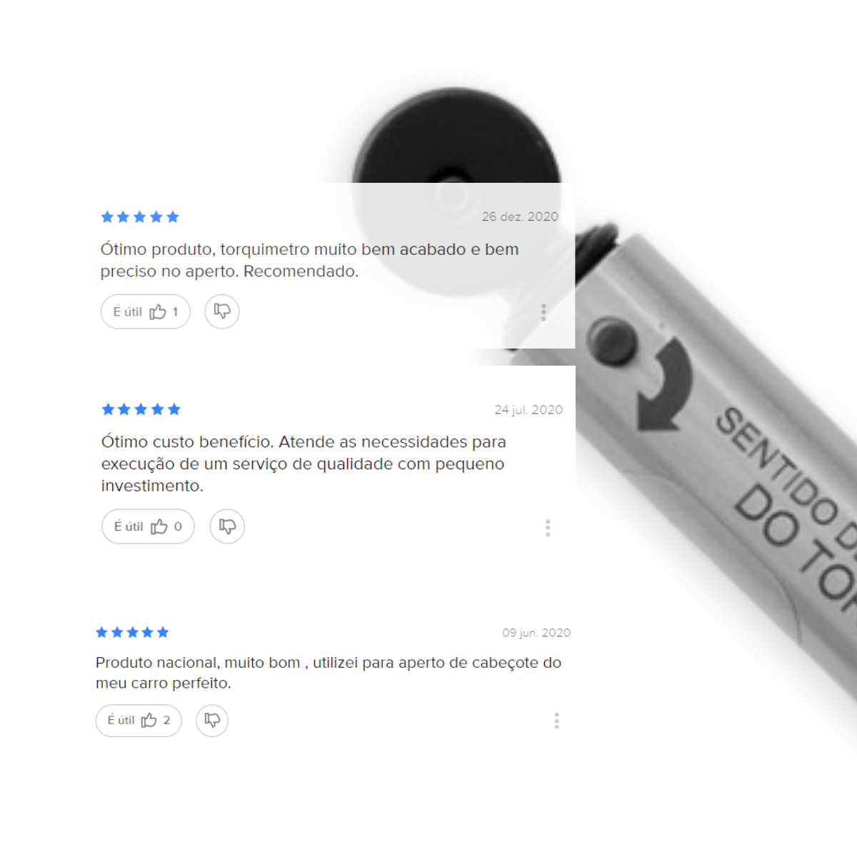 Torquímetro Estalo 10 a 70 N.m cabeça fixa 1/2" com Laudo Rastreado RBC