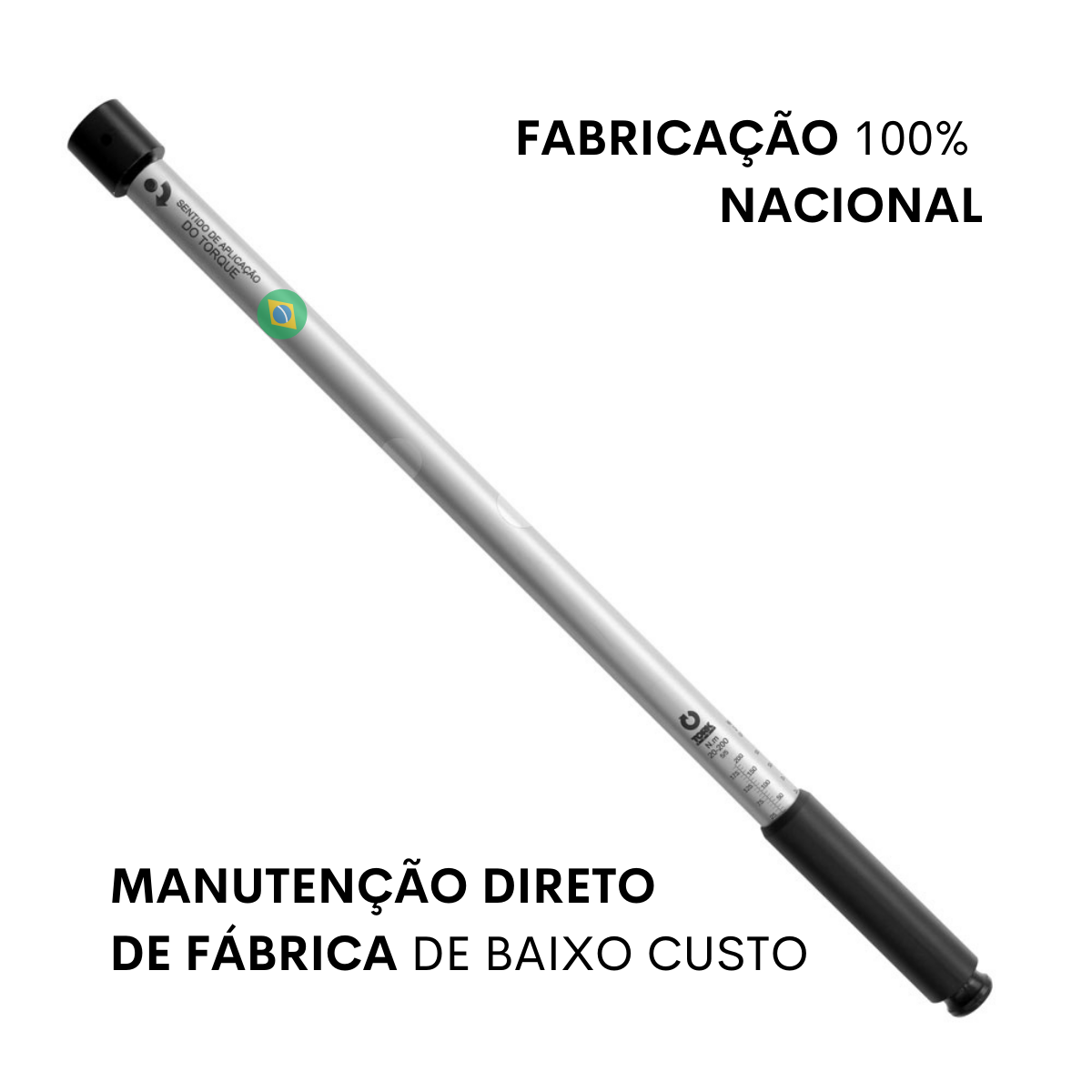 Torquímetro Estalo Intercambiável 50 a 250 N.m 14x18mm com Laudo RBC