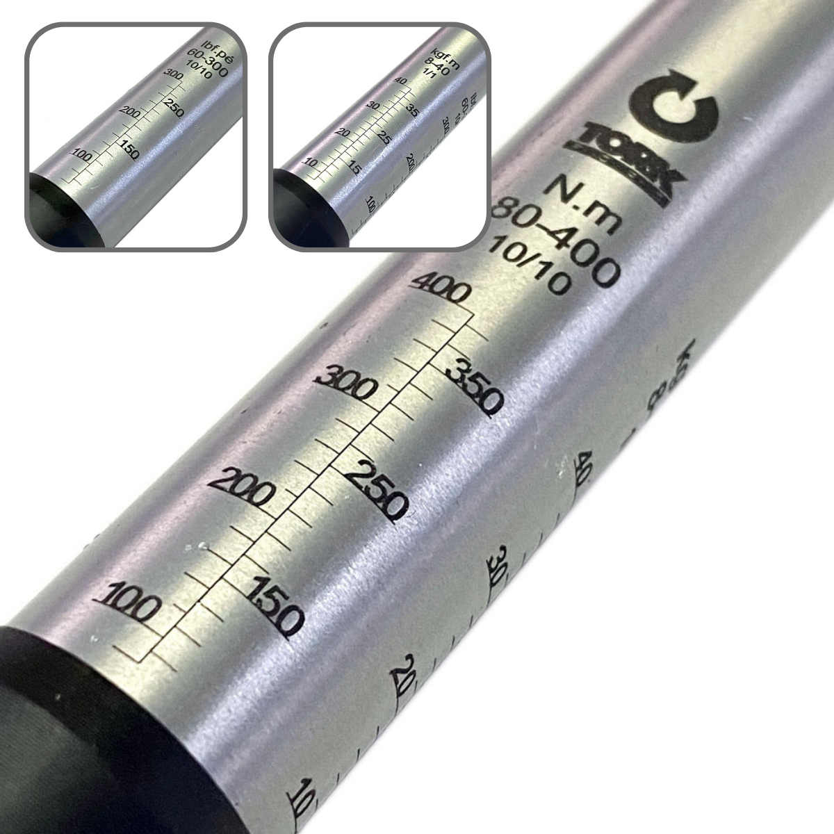 Torquímetro Estalo 80 a 400 N.m 3/4" com Laudo Rastreado RBC