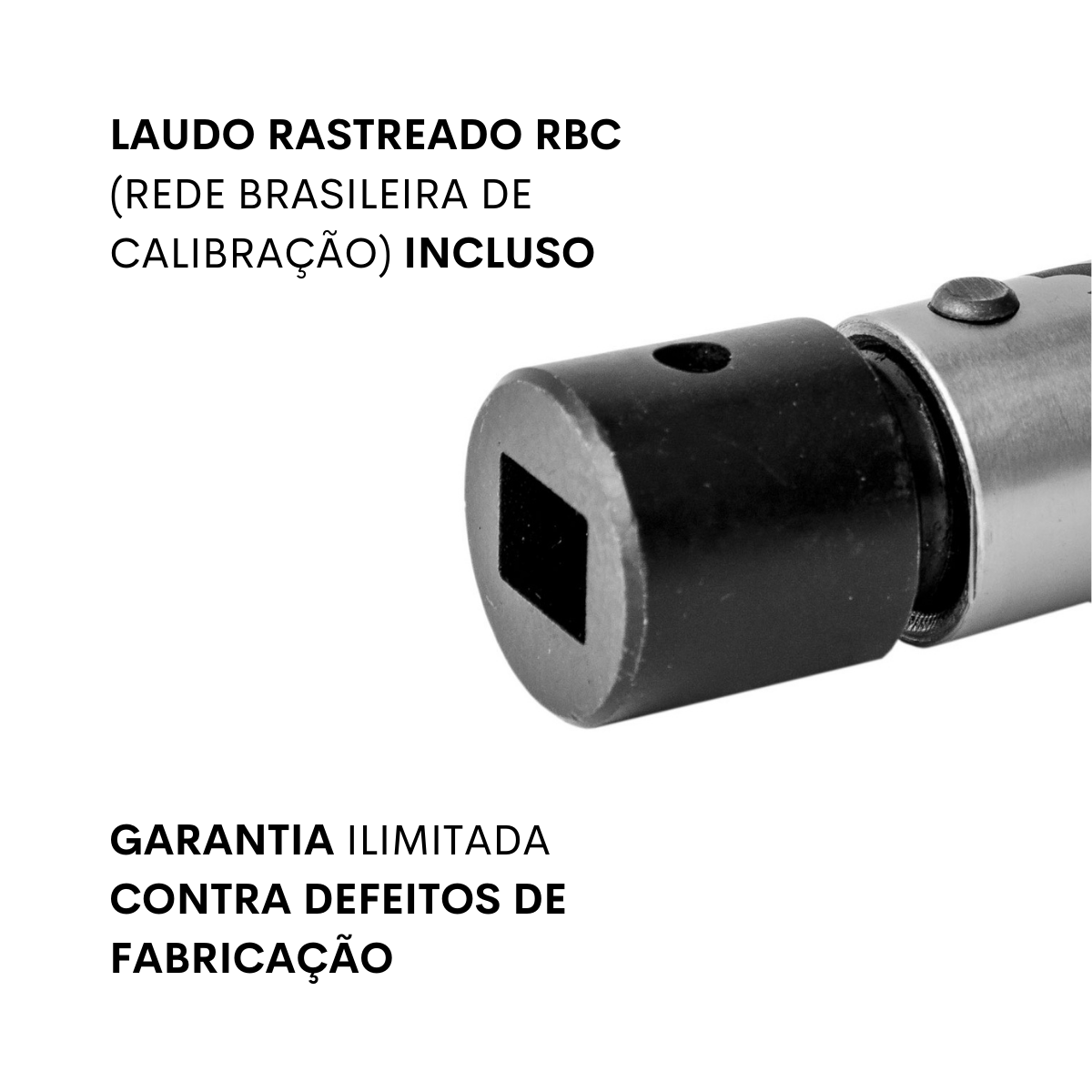 Torquímetro Estalo Intercambiável 20 a 150 N.m 9x12mm com Laudo RBC
