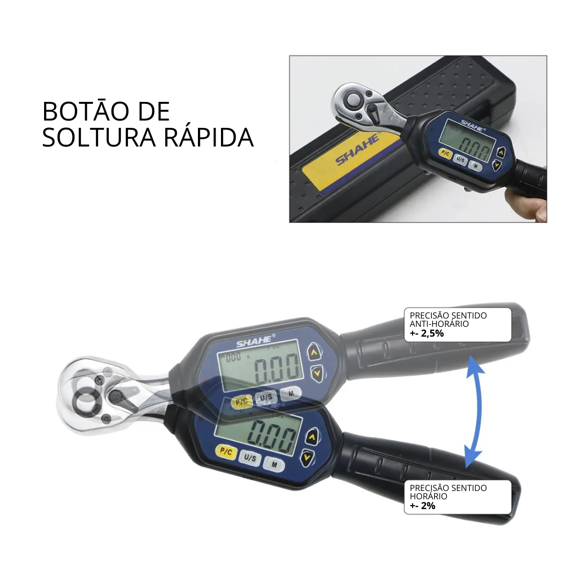 Torquímetro Digital 3 a 100 N.m com Laudo Rastreado RBC