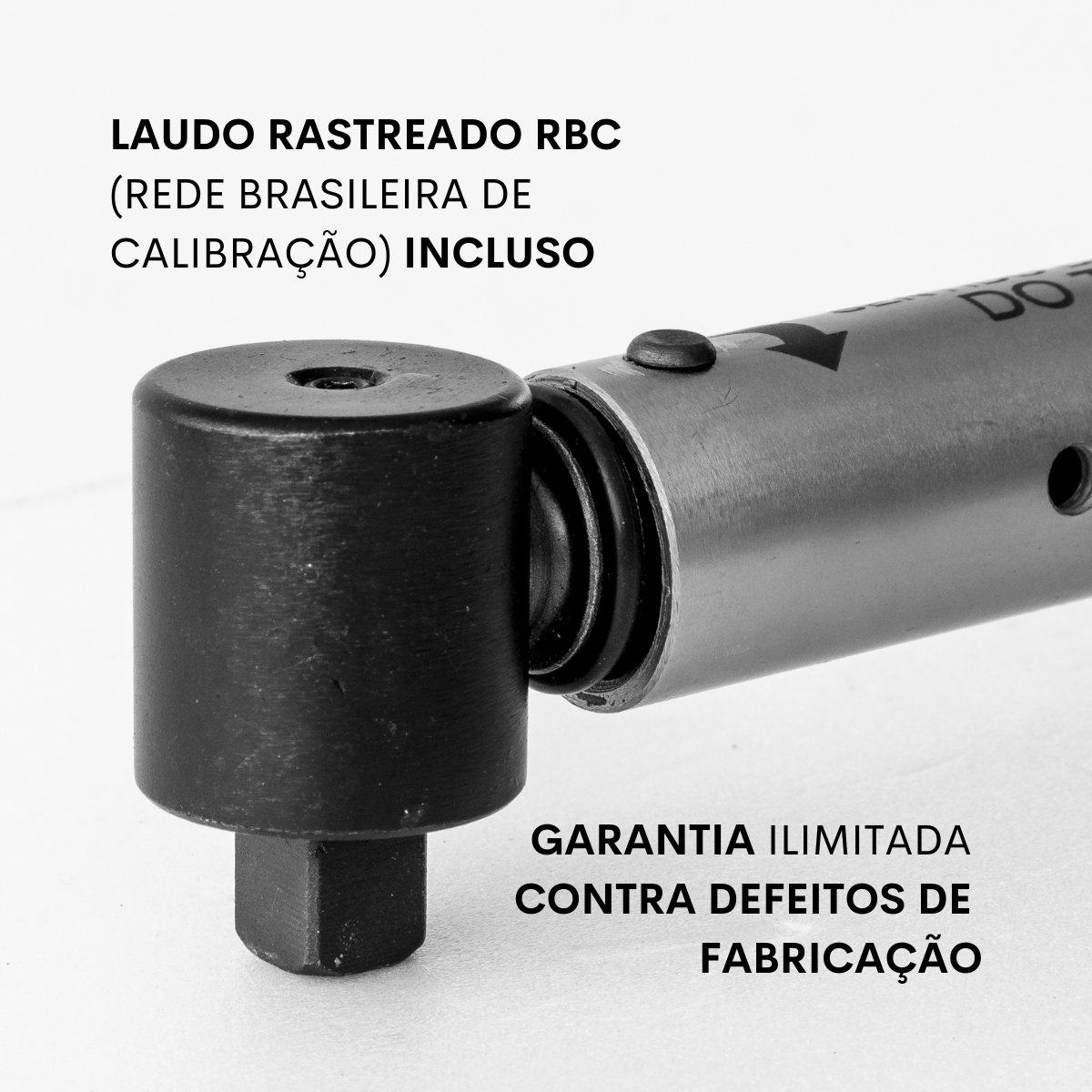 Torquímetro Estalo 20 a 150 N.m cabeça fixa 1/2" com Laudo Rastreado RBC