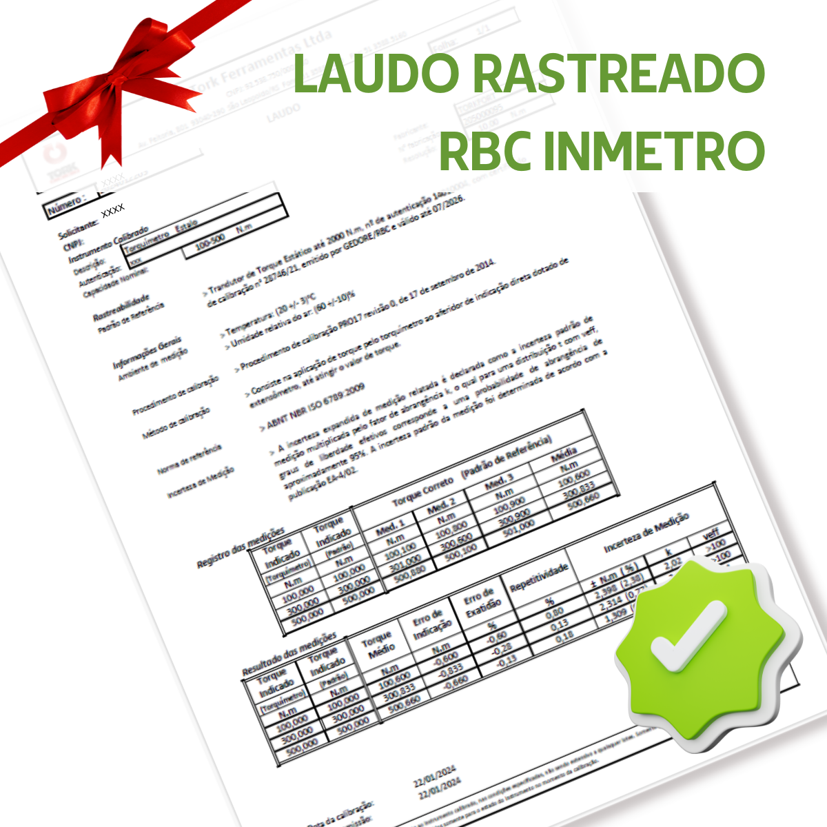 Torquímetro Estalo 200 a 1000 N.m 1" com Laudo Rastreado RBC