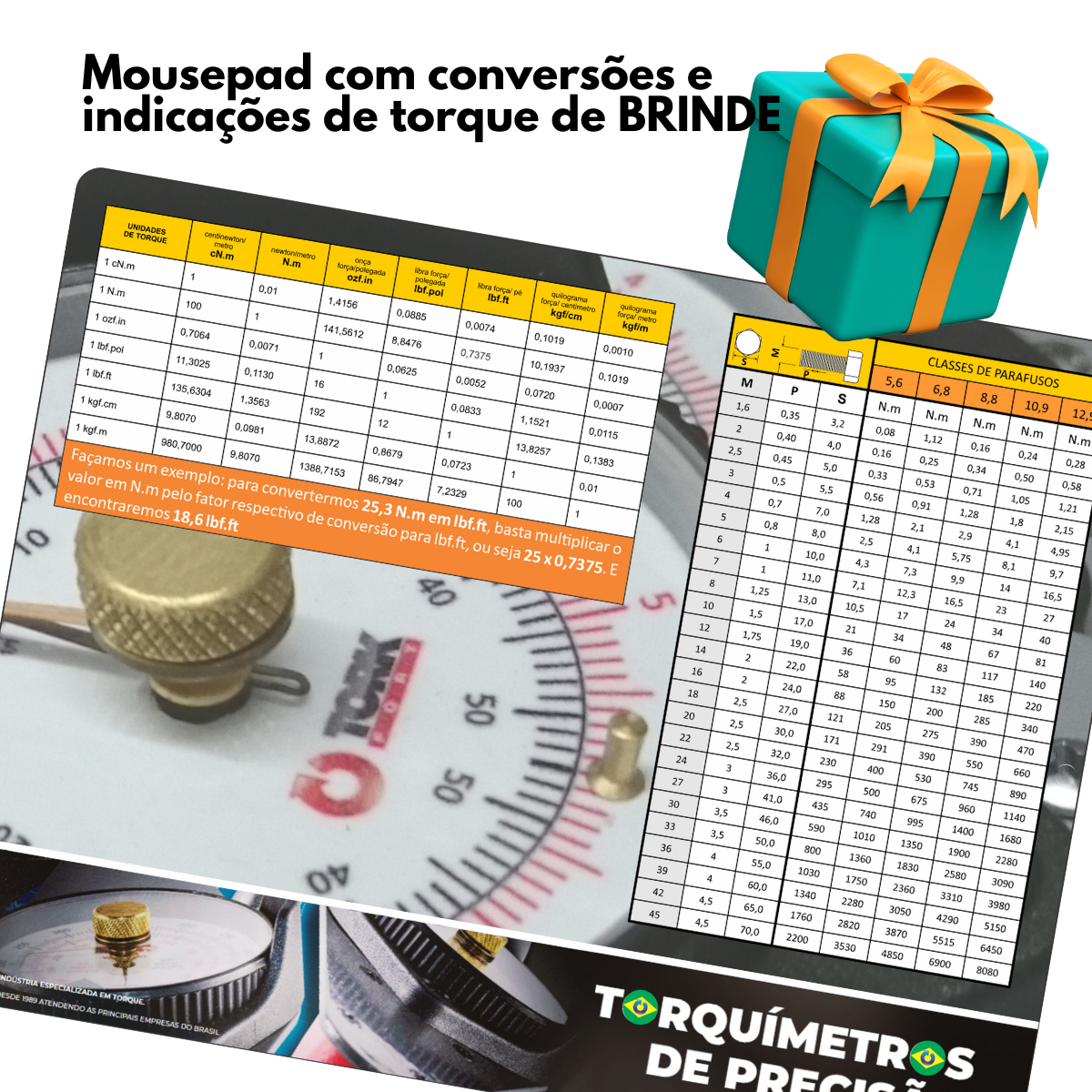 Torquímetro Estalo 50 a 350 N.m 1/2" com Laudo Rastreado RBC