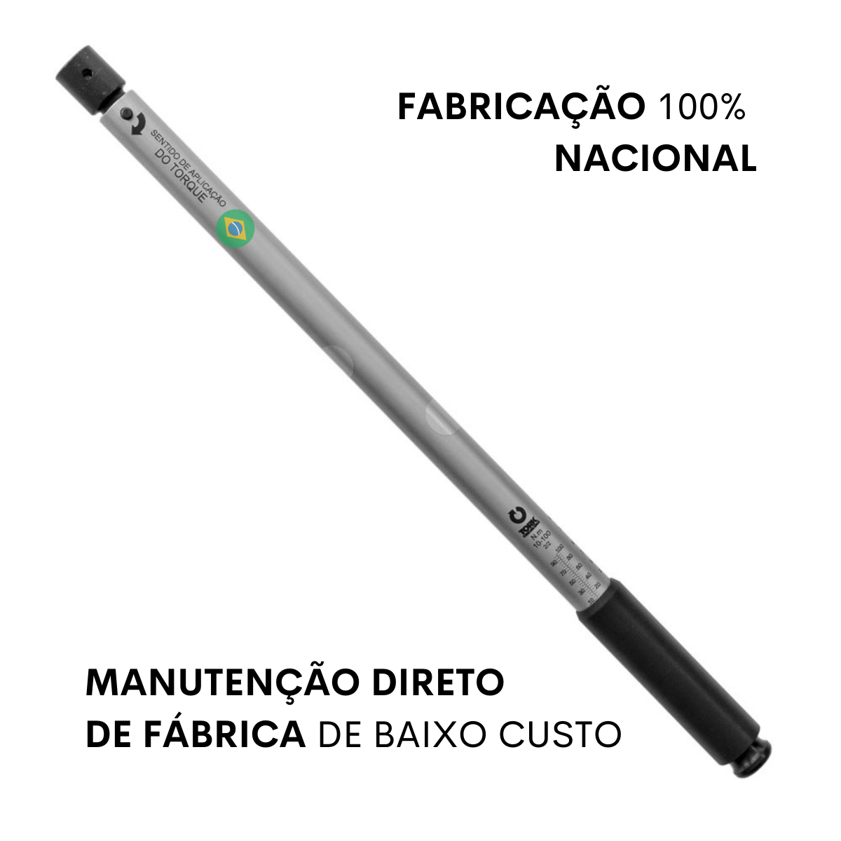 TIR1500912 Torquímetro Estalo Intercambiável 20 a 150 N.m encaixe 9x12mm com Laudo RBC