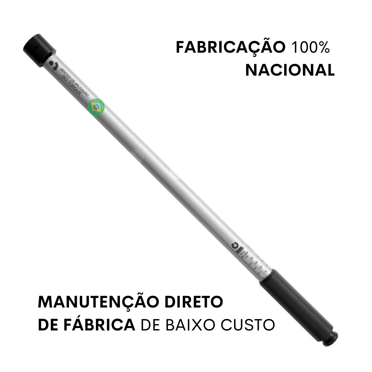 TIR2501418 Torquímetro Estalo Intercambiável 50 a 250 N.m encaixe  14x18mm com Laudo RBC