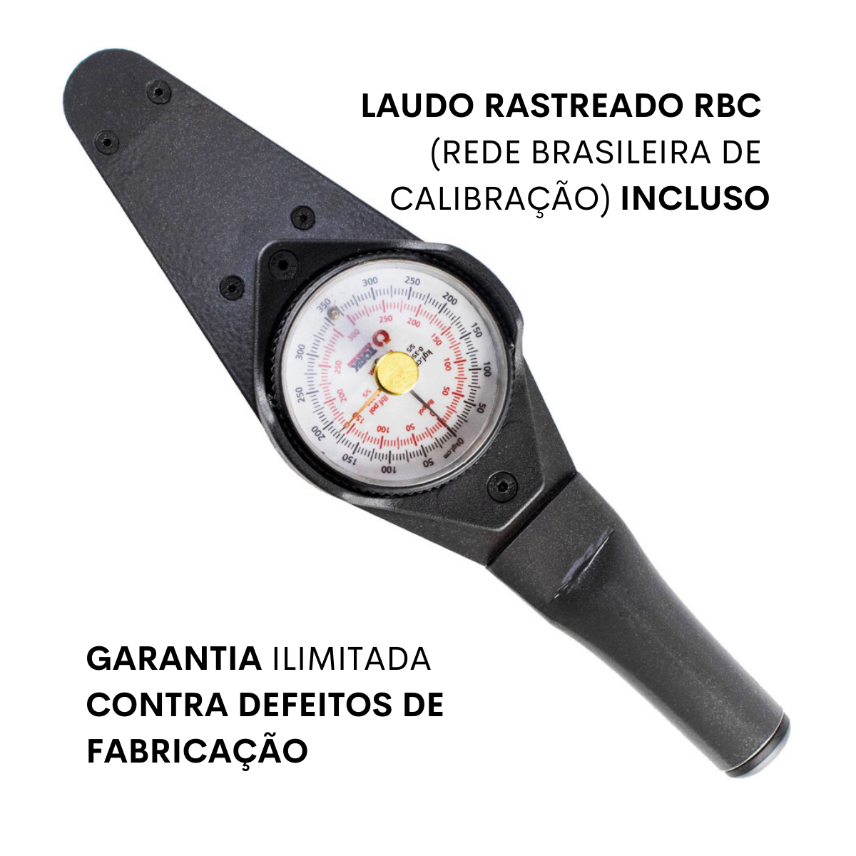 TRCA110PA Torquímetro Relógio 0 a 110 kgf.cm encaixe  3/8"com Laudo RBC