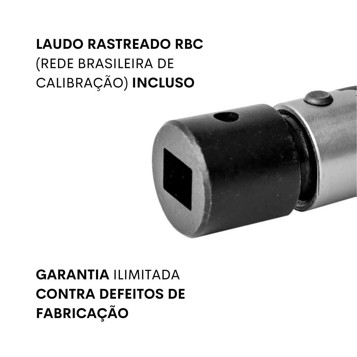 TIR1500912 Torquímetro Estalo Intercambiável 20 a 150 N.m encaixe 9x12mm com Laudo RBC