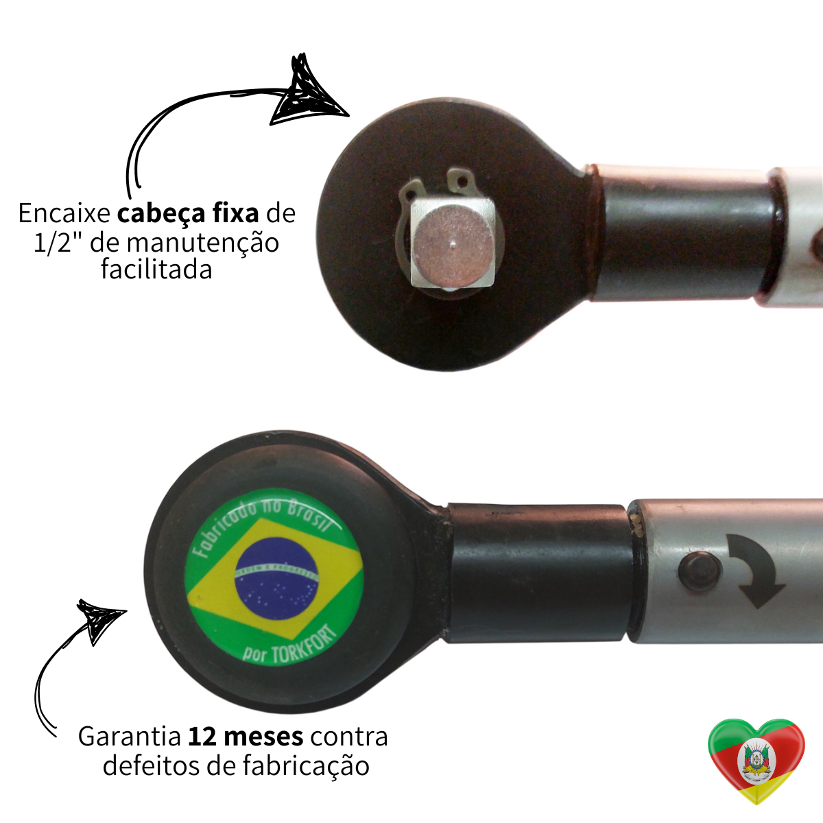 Torquímetro Estalo 30 a 340 N.m cabeça fixa 1/2"com Laudo RBC Torkfort