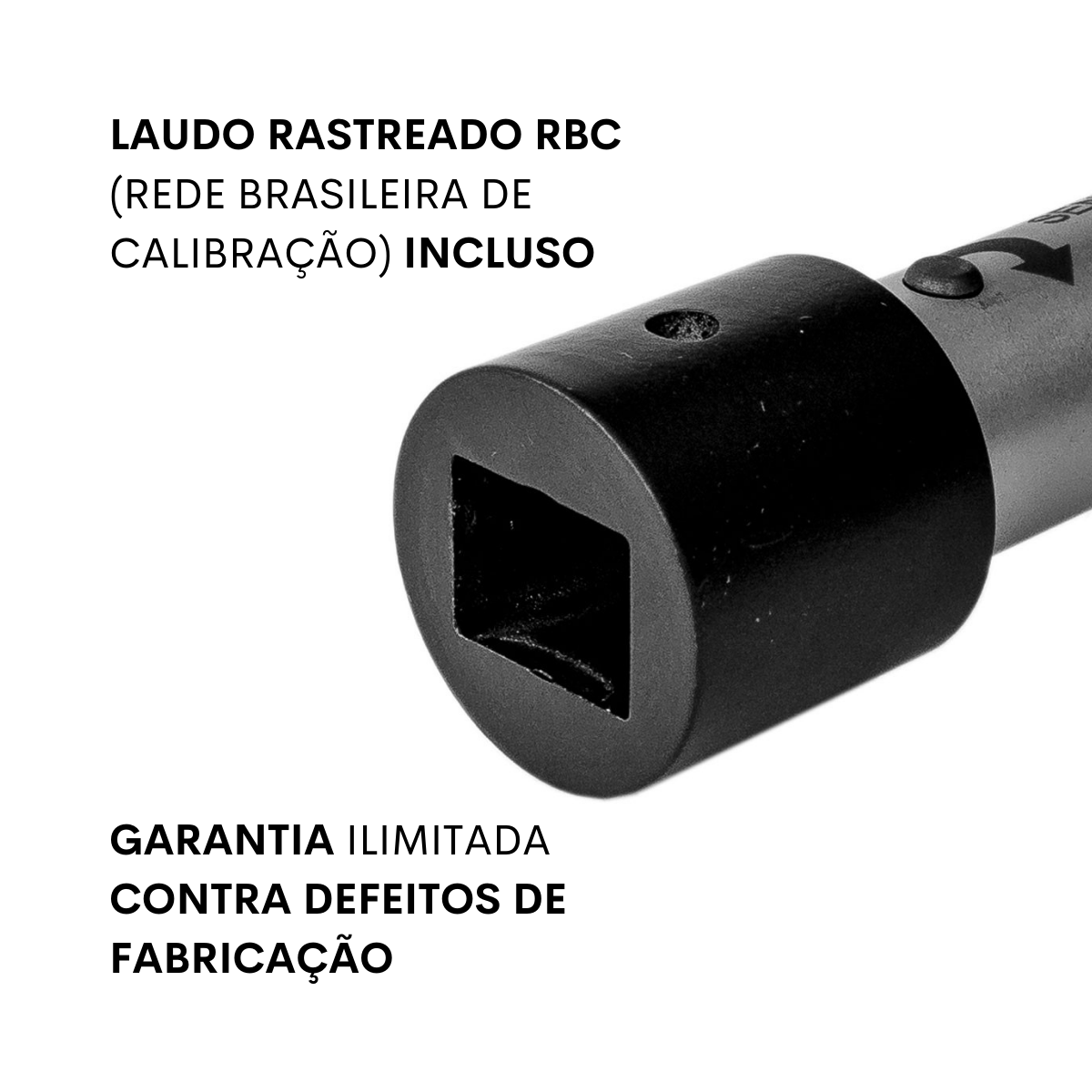 TIR2001418 Torquímetro Estalo Intercambiável 20 a 200 N.m encaixe  14x18mm com Laudo RBC