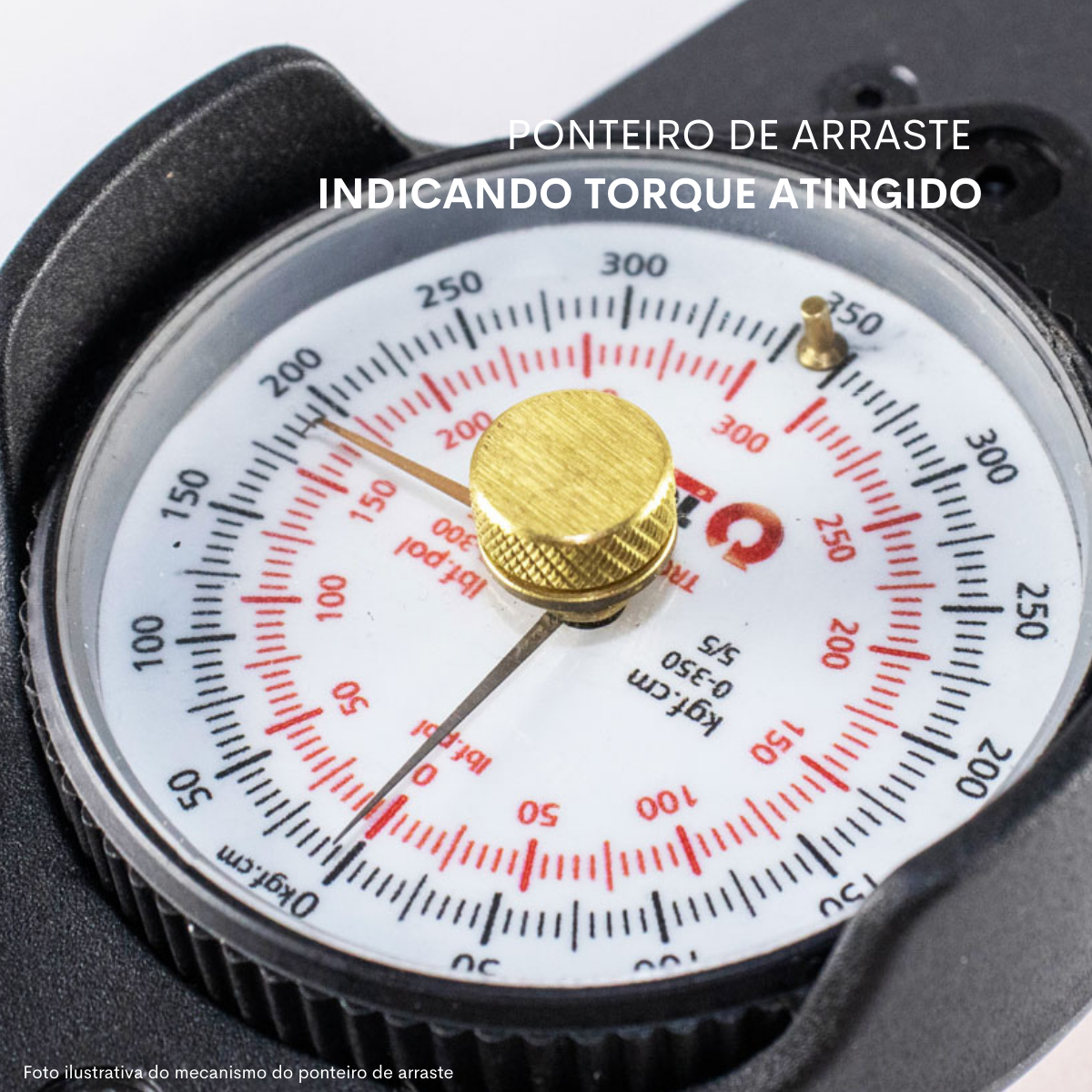 TRCA110PA Torquímetro Relógio 0 a 110 kgf.cm encaixe  3/8"com Laudo RBC