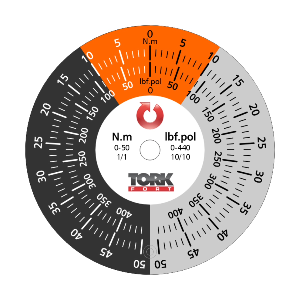 TRN50PA Torquímetro Relógio 0 a 50 N.m encaixe  3/8"com Laudo RBC