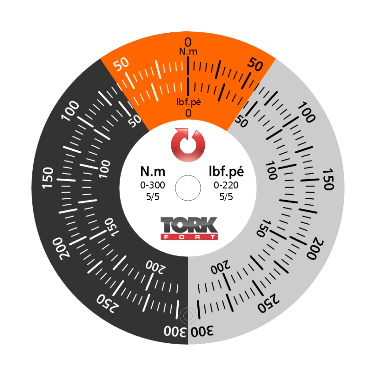 TRN300PA Torquímetro Relógio 0 a 300 N.m encaixe  1/2"com Laudo RBC
